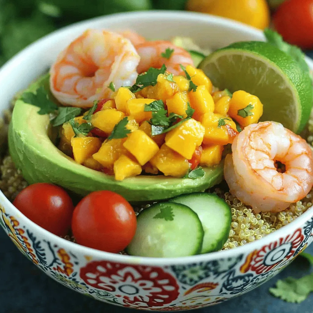 Shrimp Avocado Bowls with Mango Salsa Delight