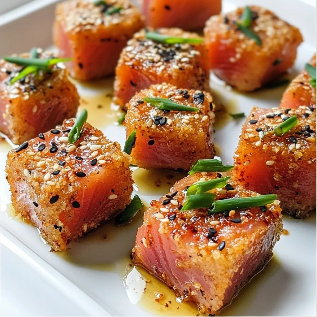 Sesame Crusted Ahi Tuna Bites Tasty and Simple Recipe