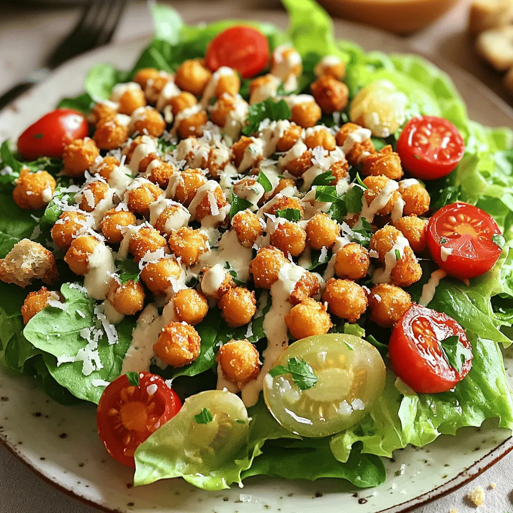 Crispy Chickpea Caesar Salad Flavorful and Healthy Recipe