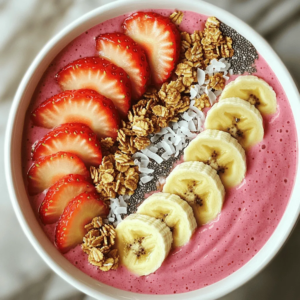 Strawberry Banana Smoothie Bowl Fresh and Creamy Delight
