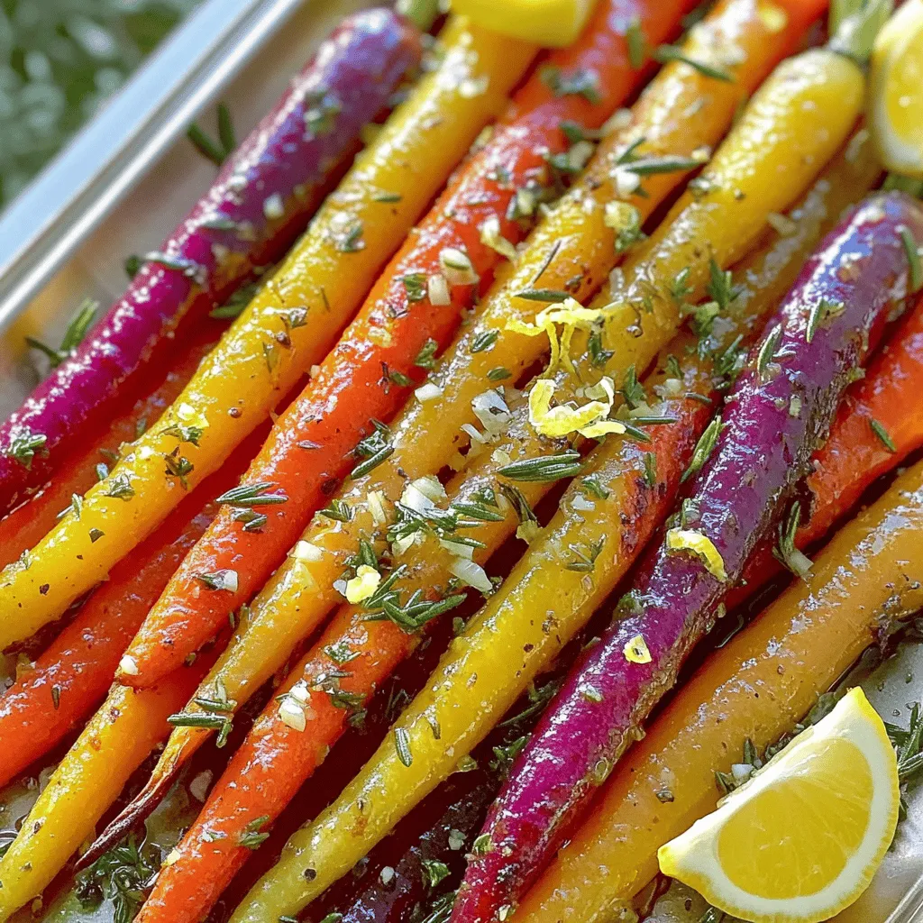 Garlic Herb Roasted Rainbow Carrots Flavorful Delight