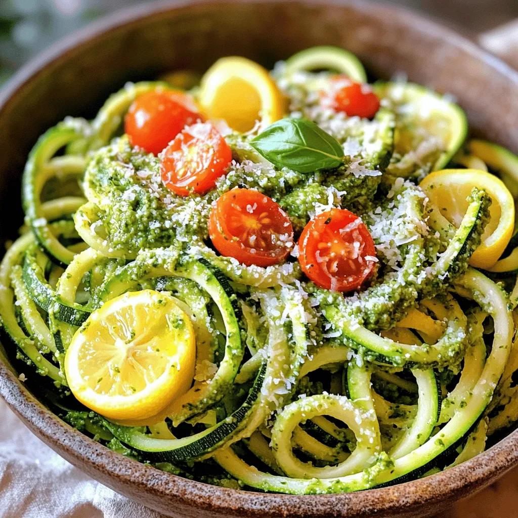 Zucchini and Basil Pesto Pasta Fresh and Tasty Delight