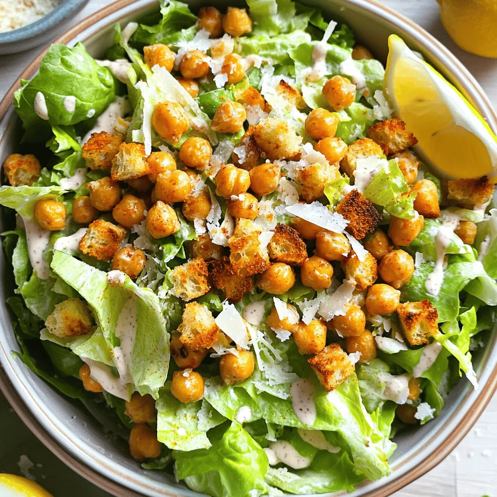 Crispy Chickpea Caesar Salad Tasty and Healthy Dish