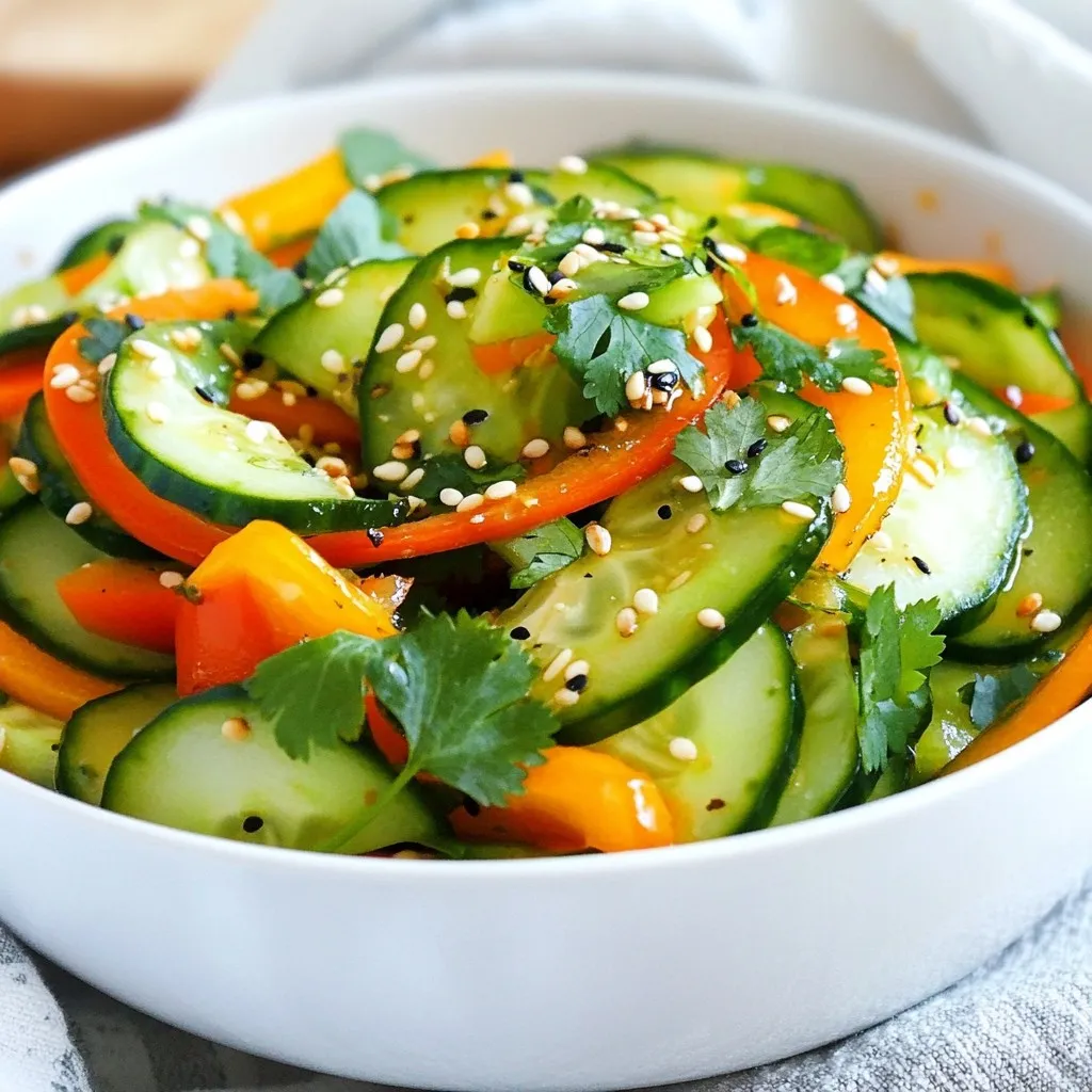 Asian Sesame Cucumber Salad Fresh and Crunchy Delight