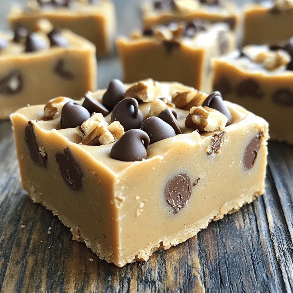 No Bake Chocolate Chip Cookie Dough Bars Delight
