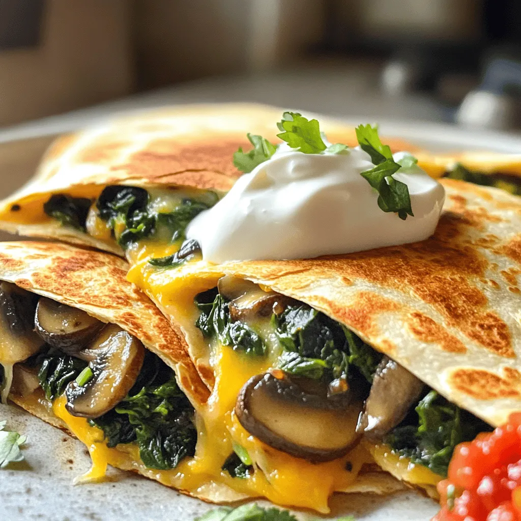 Mouthwatering Mushroom and Spinach Quesadillas Recipe