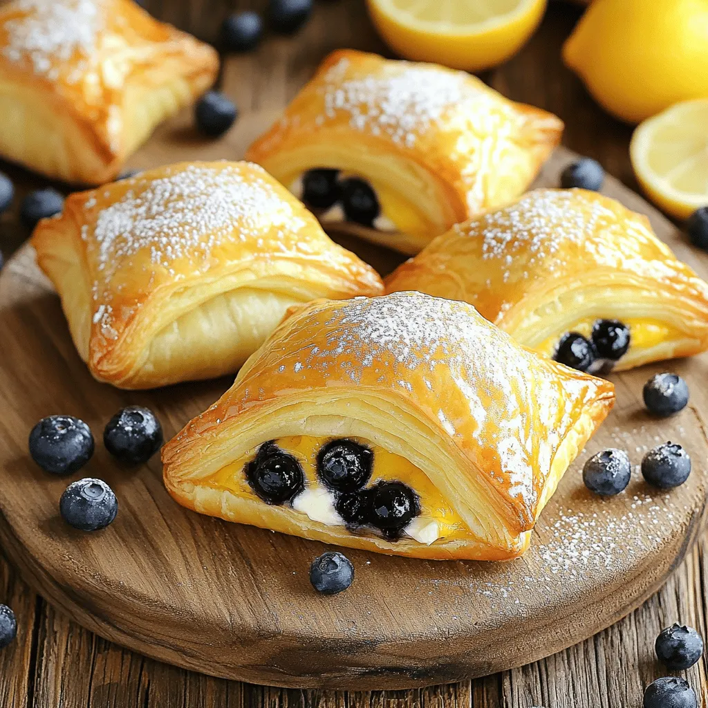 Wild Blueberry Coffee Cake Danishes Delightful Treat