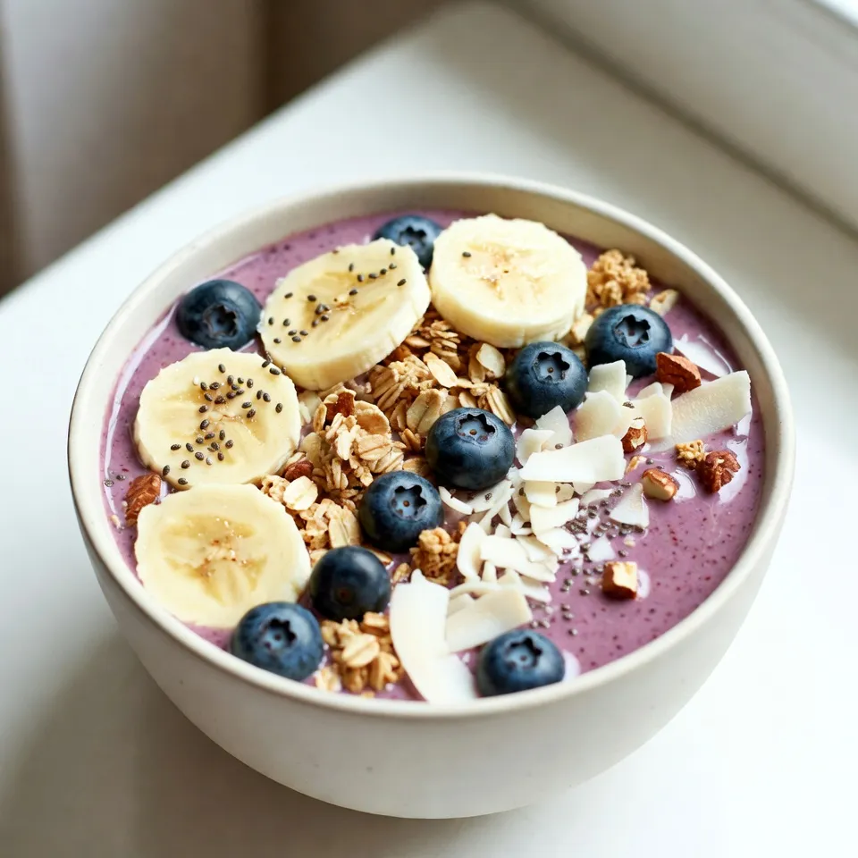 Blueberry Banana Smoothie Bowl Energizing Breakfast Delight