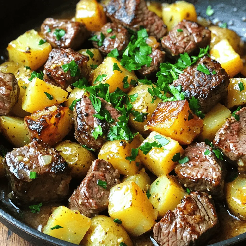 Garlic Butter Steak and Potato Skillet Delight