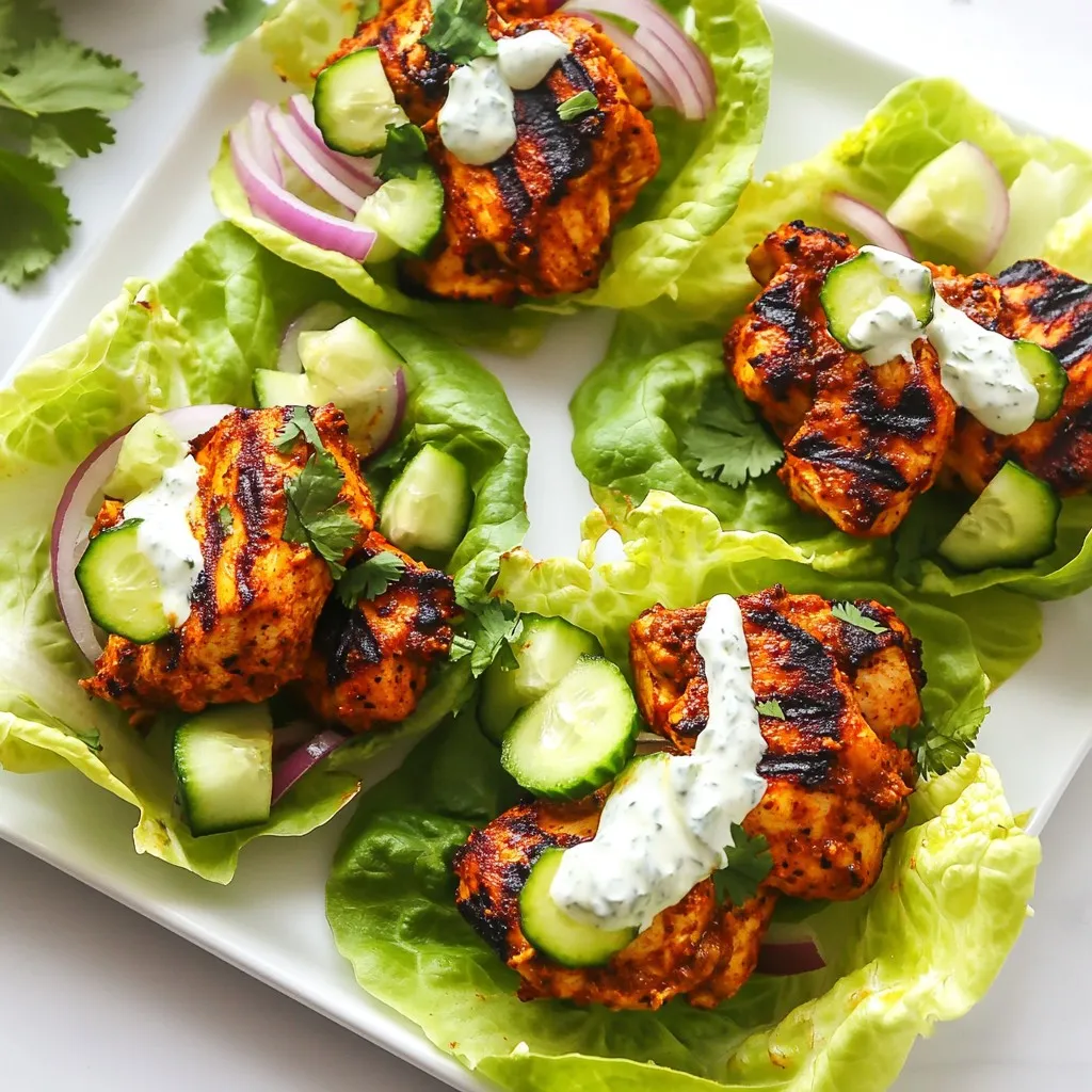 Tandoori Chicken Lettuce Wraps Flavorful Fresh Meal