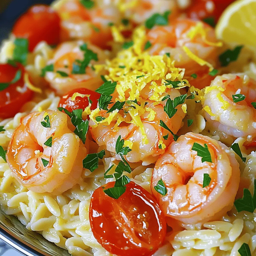 Lemon Garlic Shrimp Orzo Easy and Flavorful Recipe