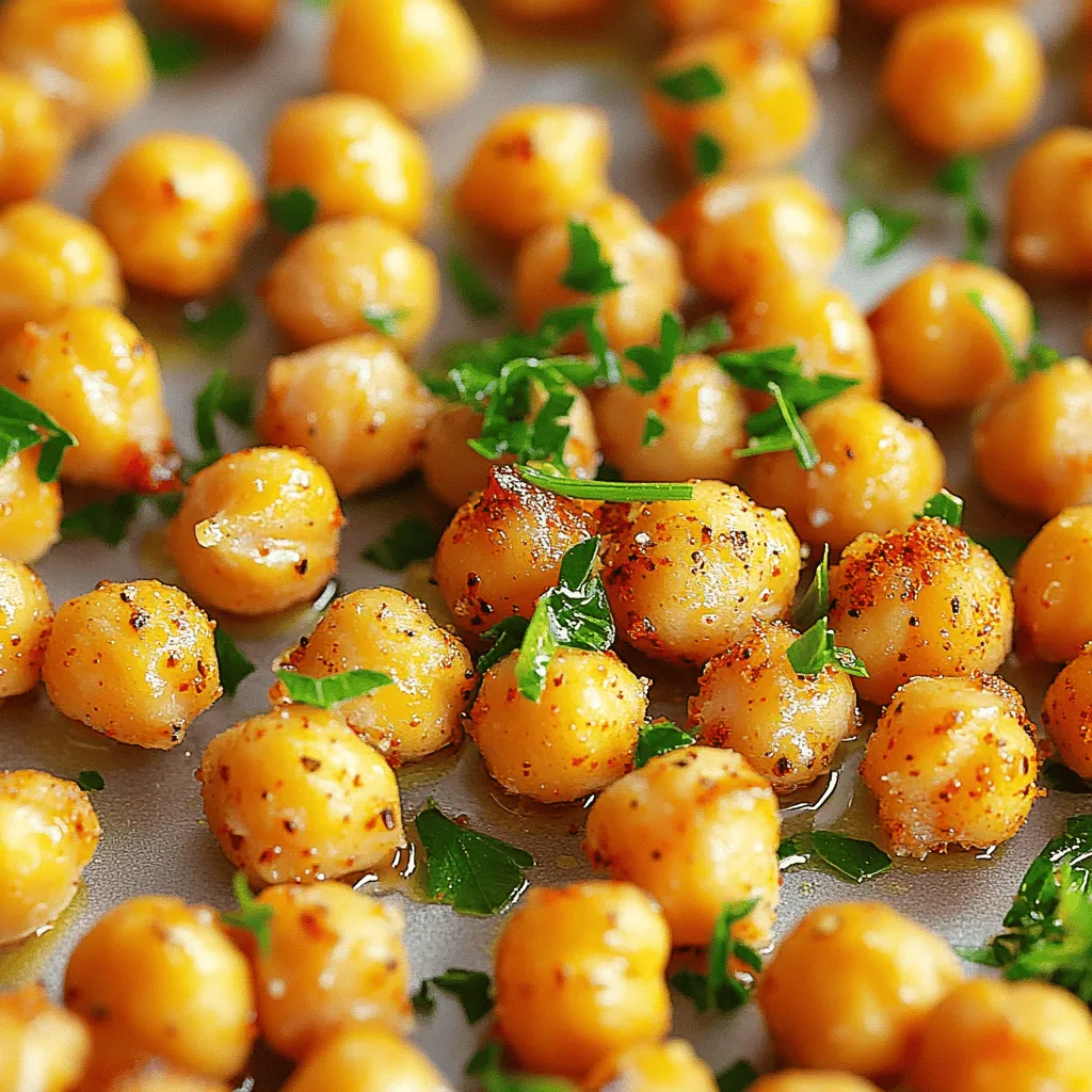 Spicy Garlic Roasted Chickpeas Crunchy Flavor Bomb