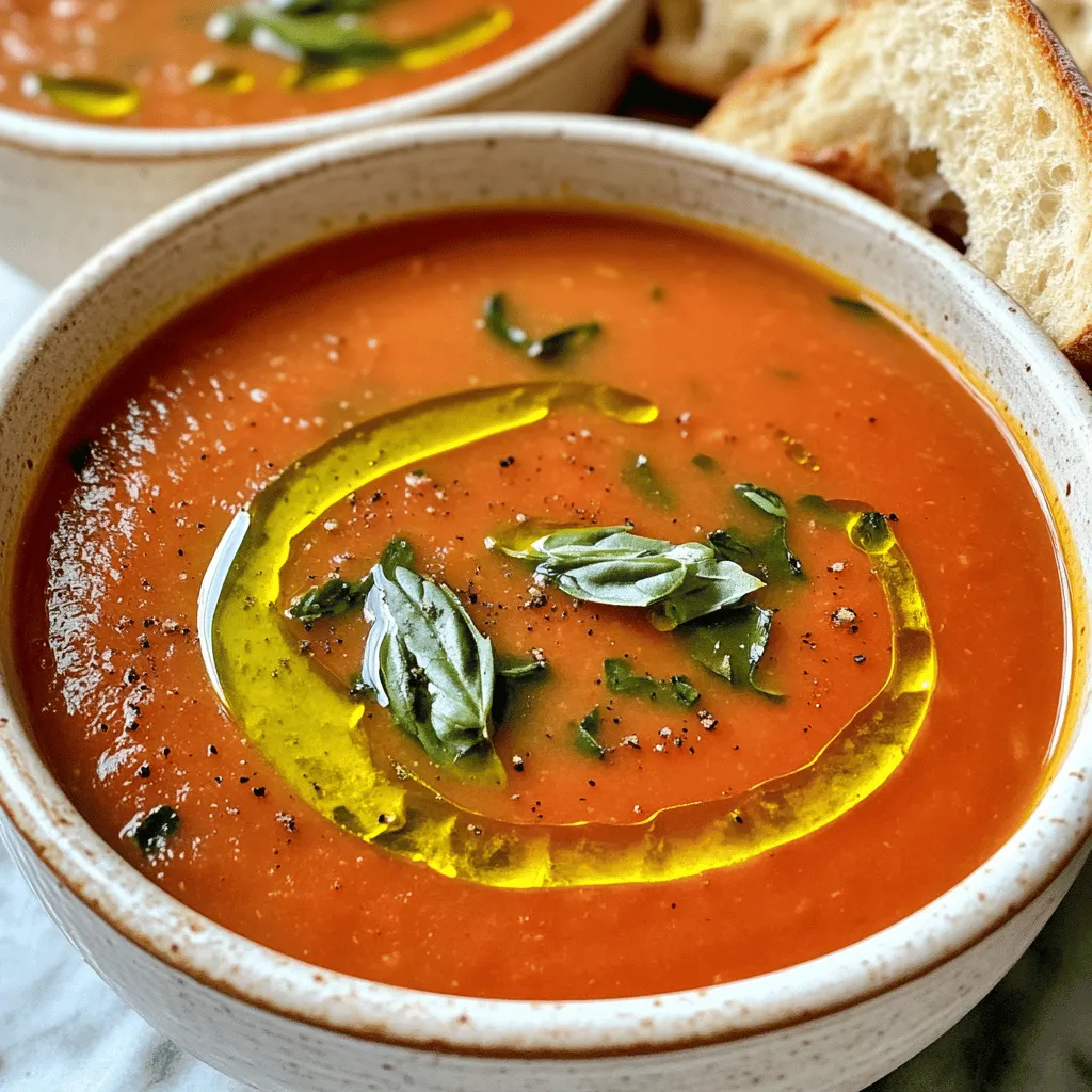 Homemade Tomato Basil Soup Delightful and Simple Meal