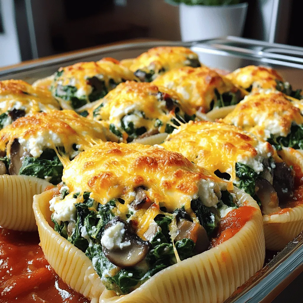 Mouthwatering Mushroom Spinach Stuffed Shells Recipe