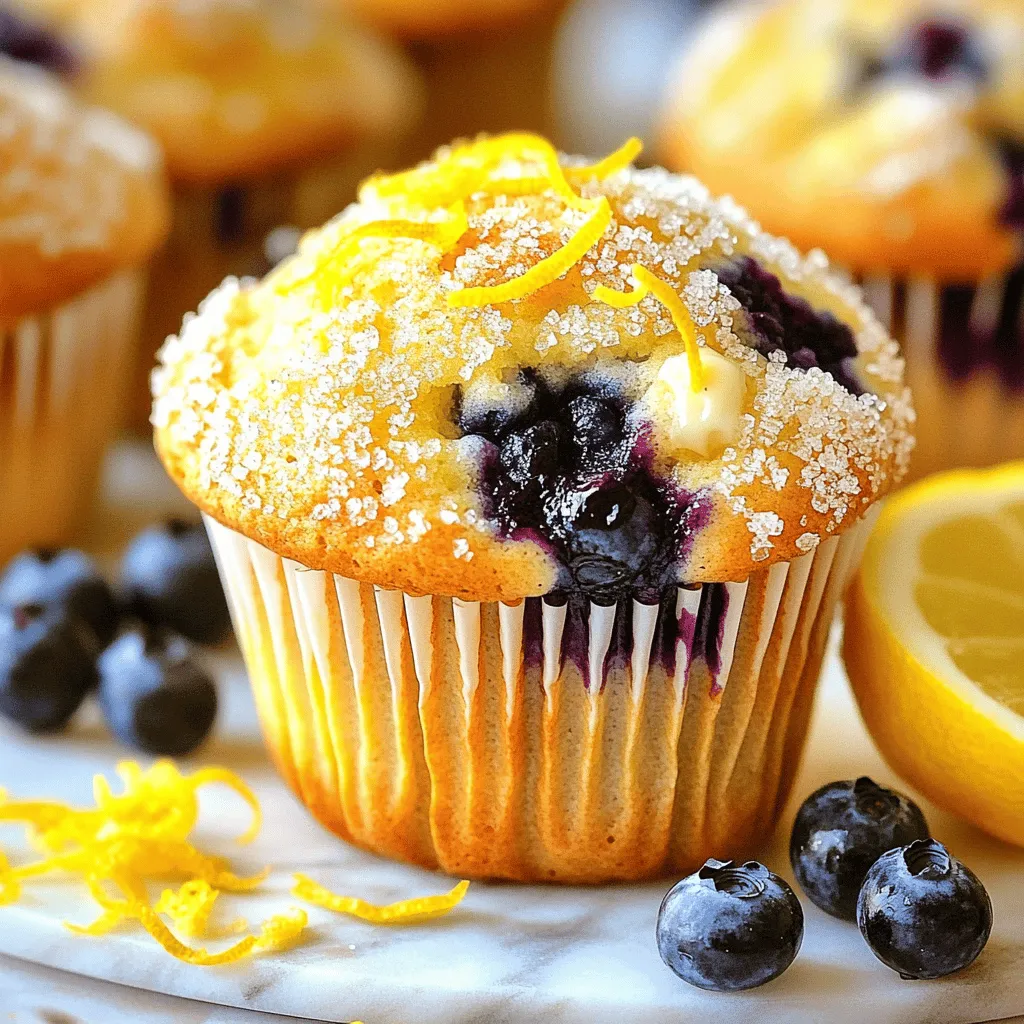 Bakery-Style Lemon Blueberry Muffins Easy and Delicious