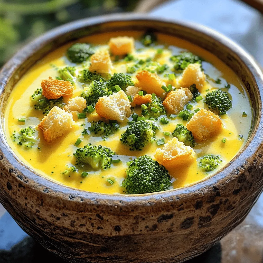 Cheddar Broccoli Soup Rich and Flavorful Comfort Dish