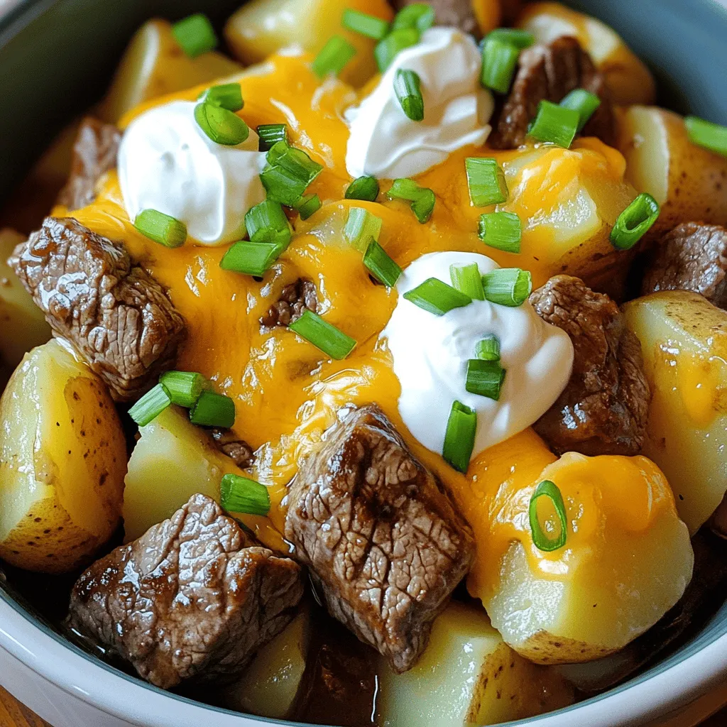 Crockpot Loaded Steak and Potato Bake Flavor Boost