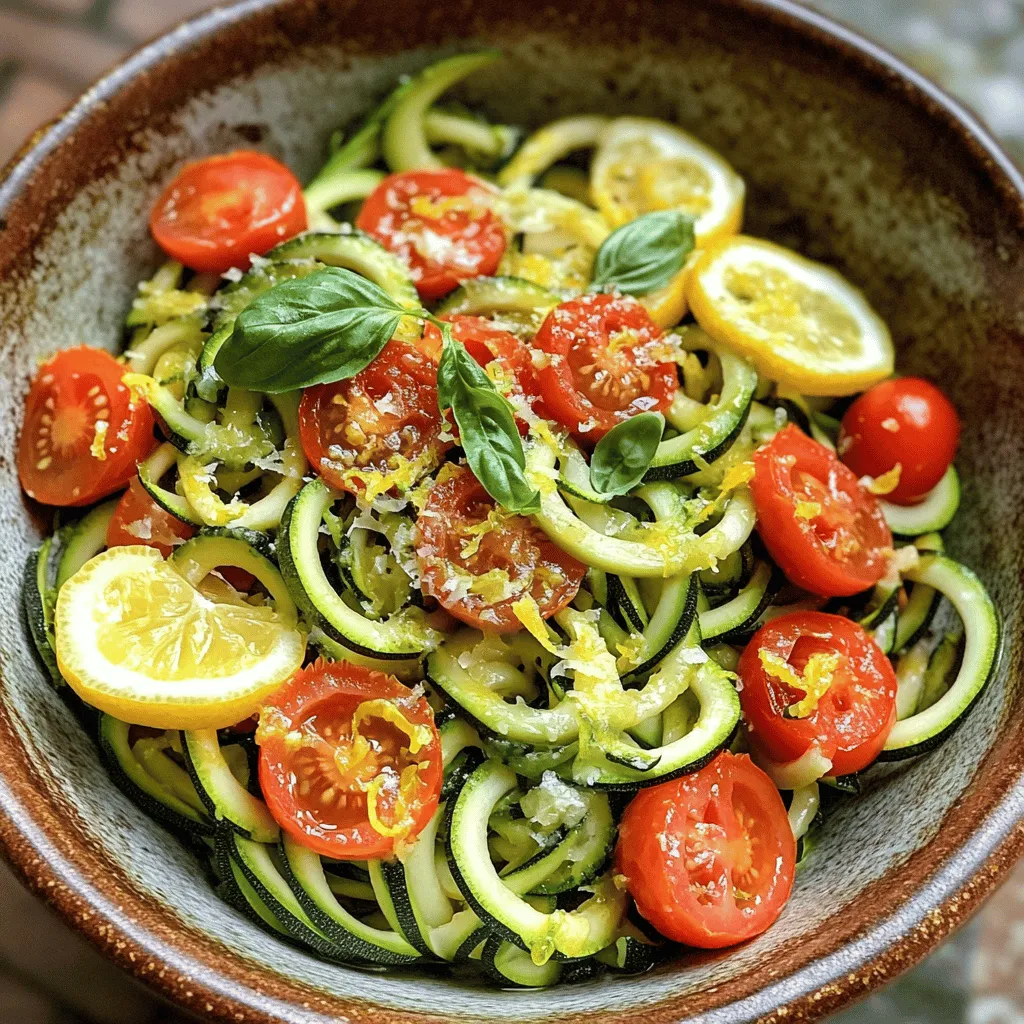 Lemon Basil Zucchini Noodles Fresh and Flavorful Dish