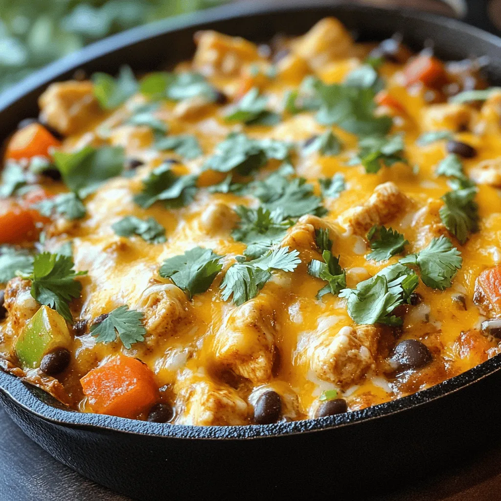 Easy Cheesy Chicken Enchilada Skillet Delight