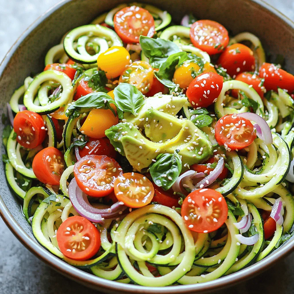 Zucchini Noodle Salad Fresh and Light Recipe