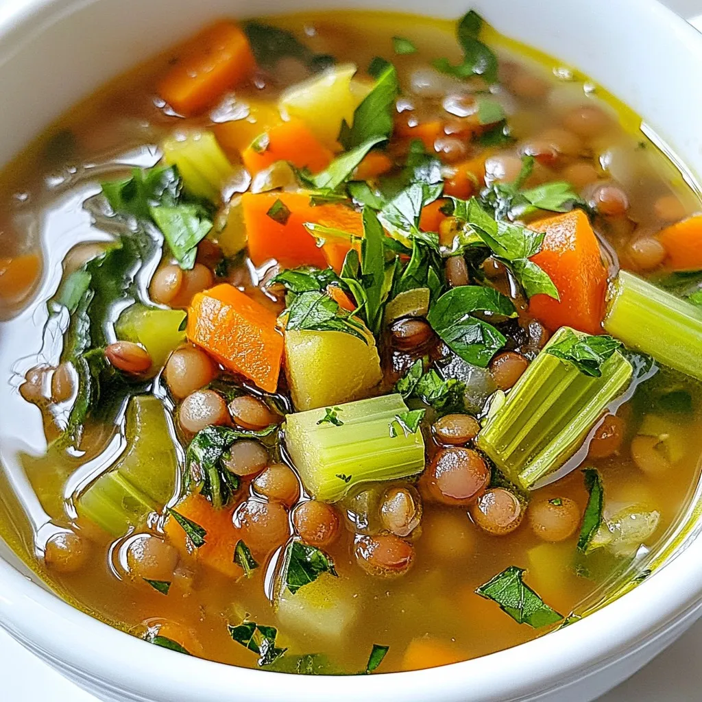 Mediterranean Lentil Soup Flavorful and Nourishing Dish