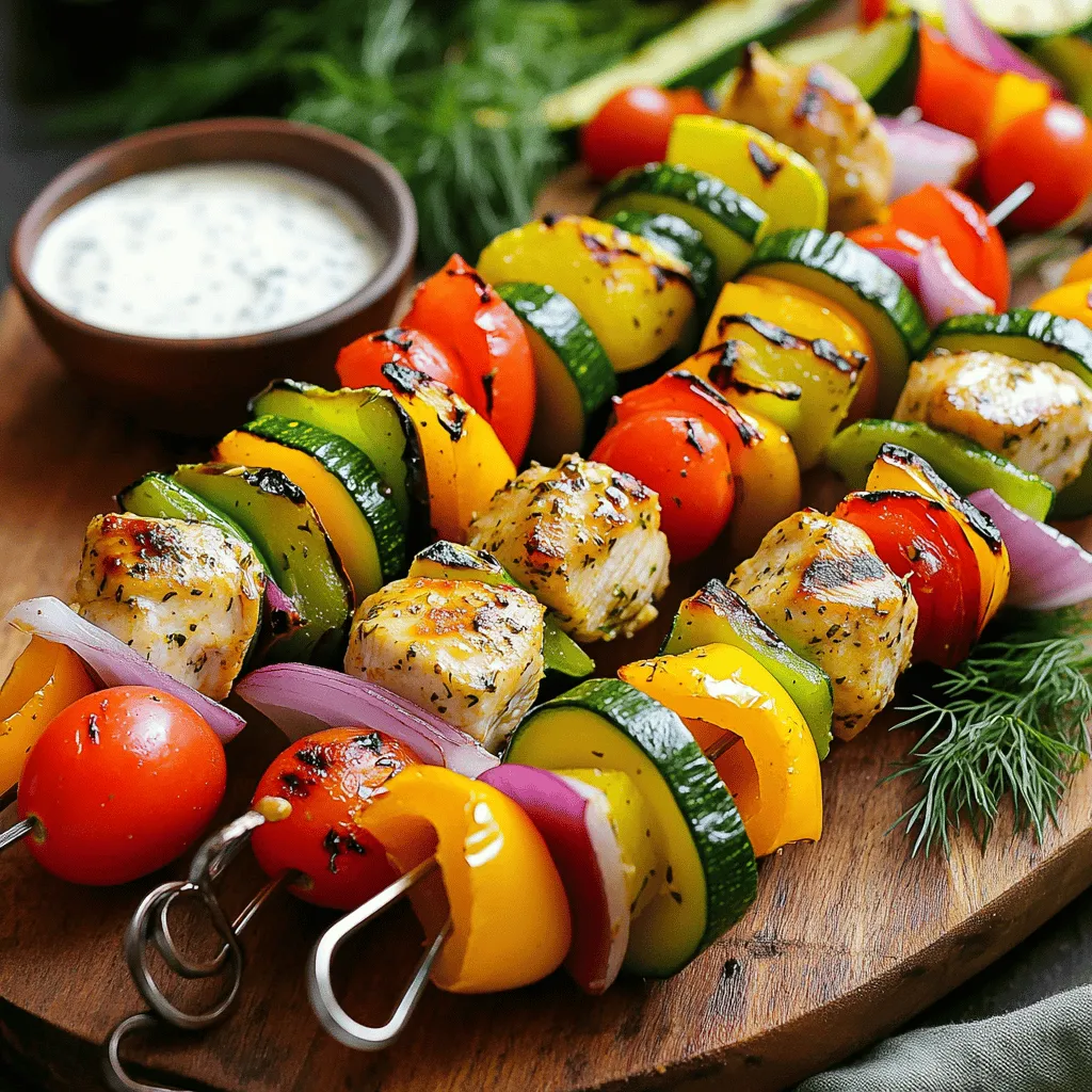 Pickle Ranch Chicken and Veggie Skewers Delight