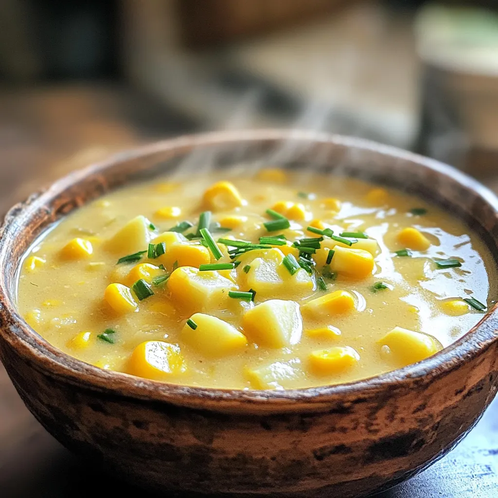 Slow Cooker Creamy Corn Chowder Delightful Comfort Dish