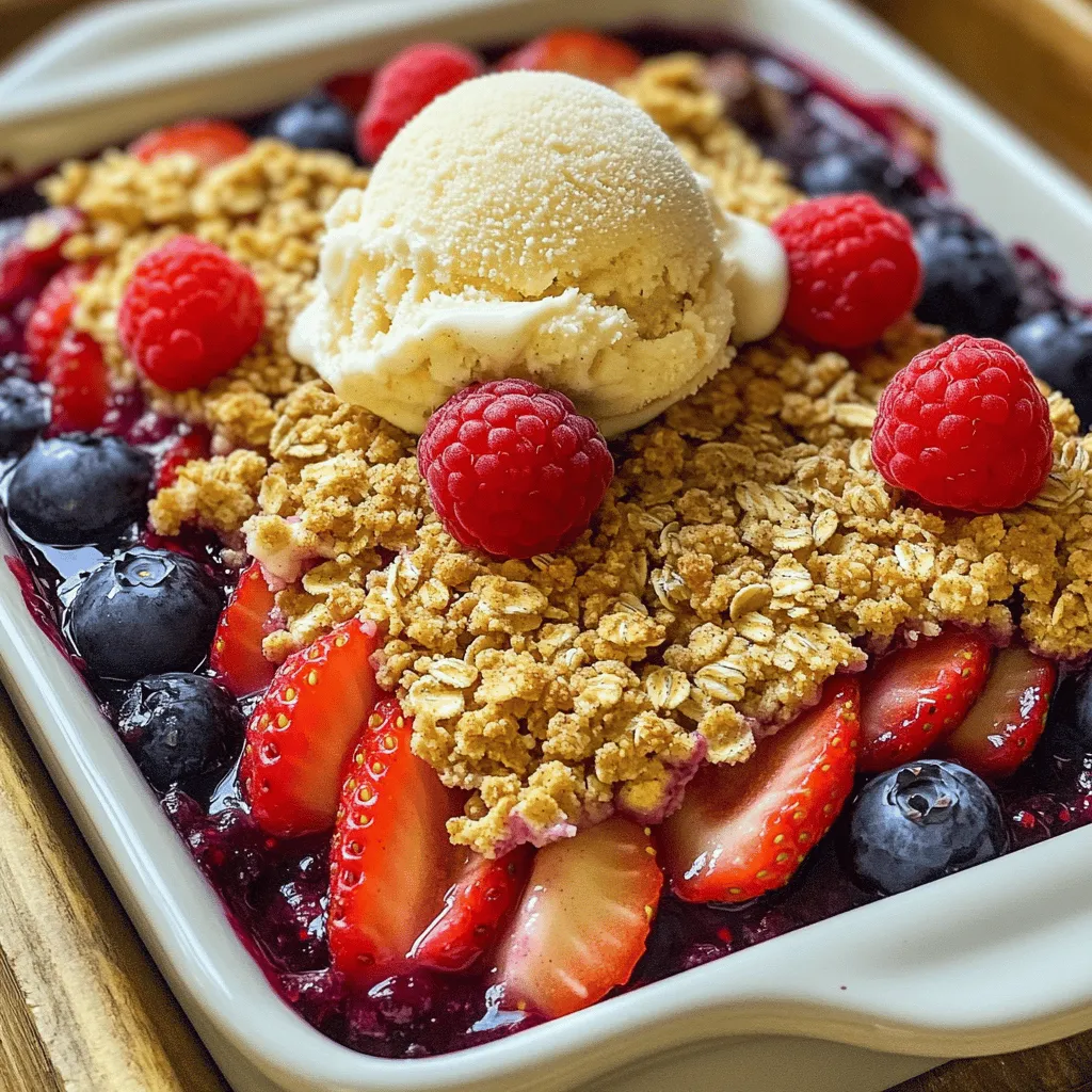Triple Berry Crisp Delightful Homemade Dessert