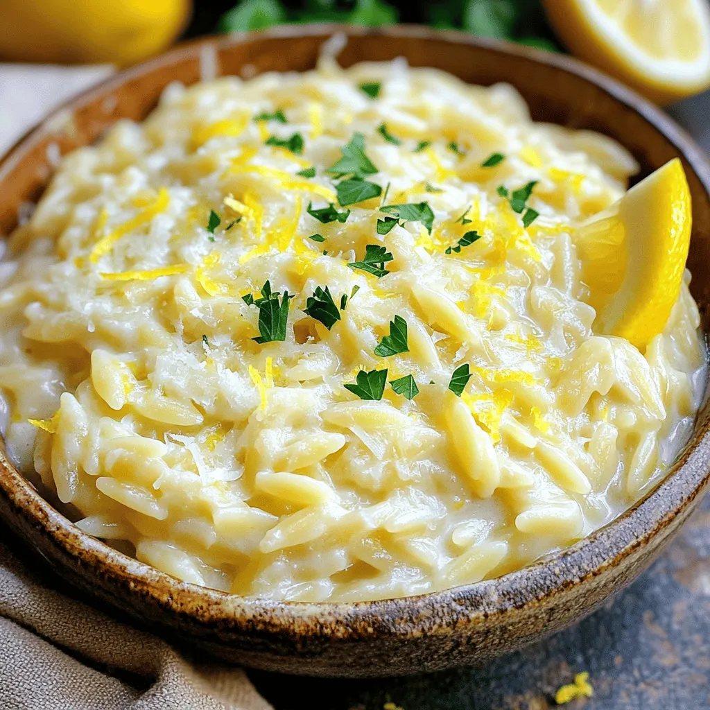 Lemon Parmesan Orzo Creamy and Simple Meal Delight