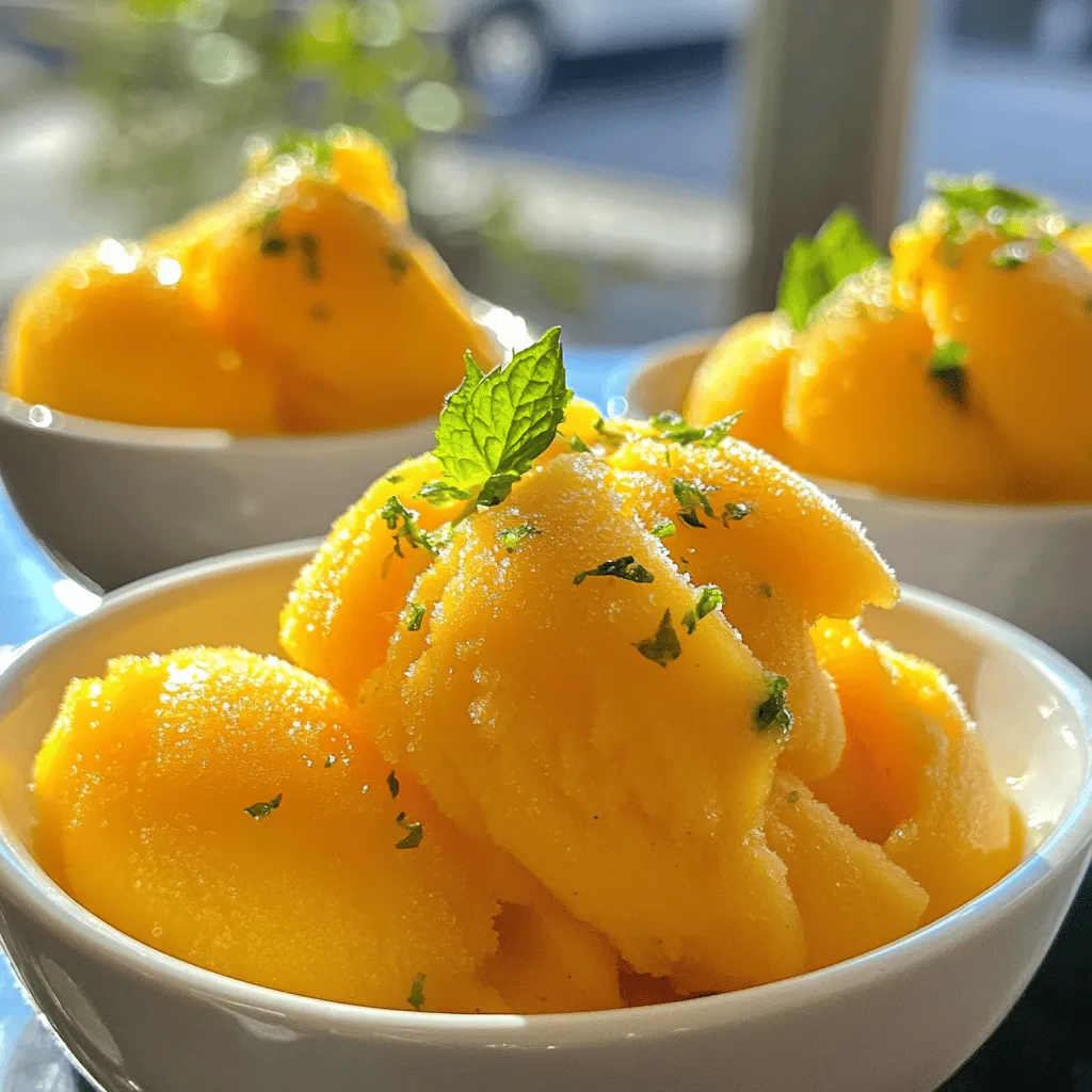 Mango Sorbet Simple and Refreshing Summer Treat