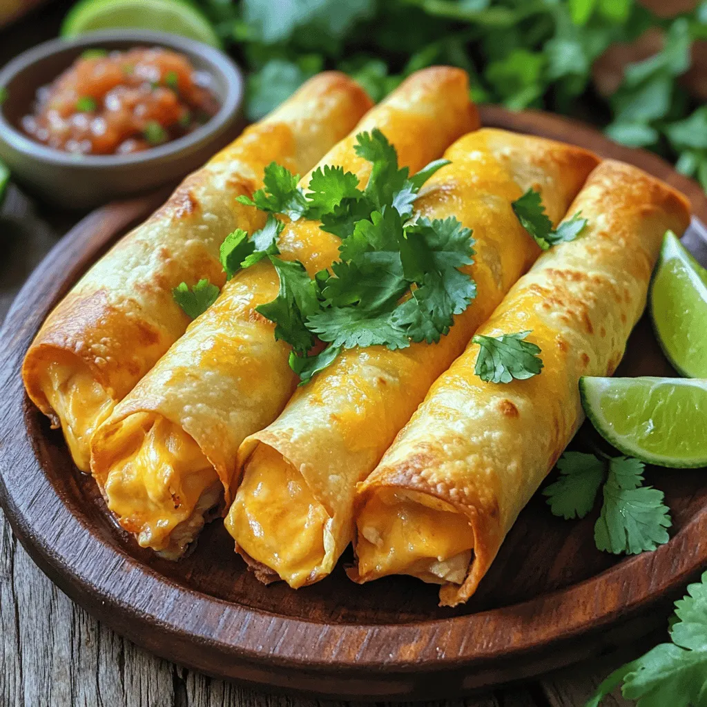 Baked Chicken Taquitos Crispy and Flavorful Recipe