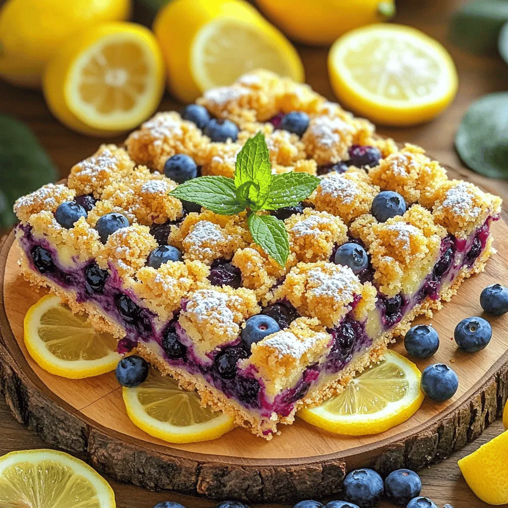 Lemon Blueberry Crumb Bars Tasty and Simple Dessert