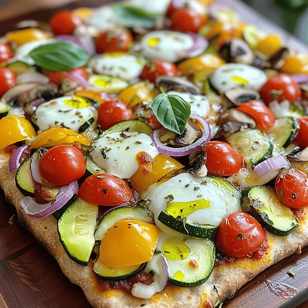 Veggie Lovers Flatbread Pizza Fresh and Tasty Meal