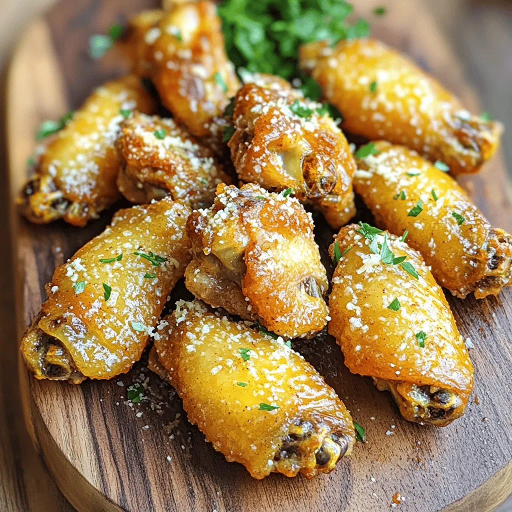 Garlic Parmesan Air Fryer Wings Crispy and Flavorful