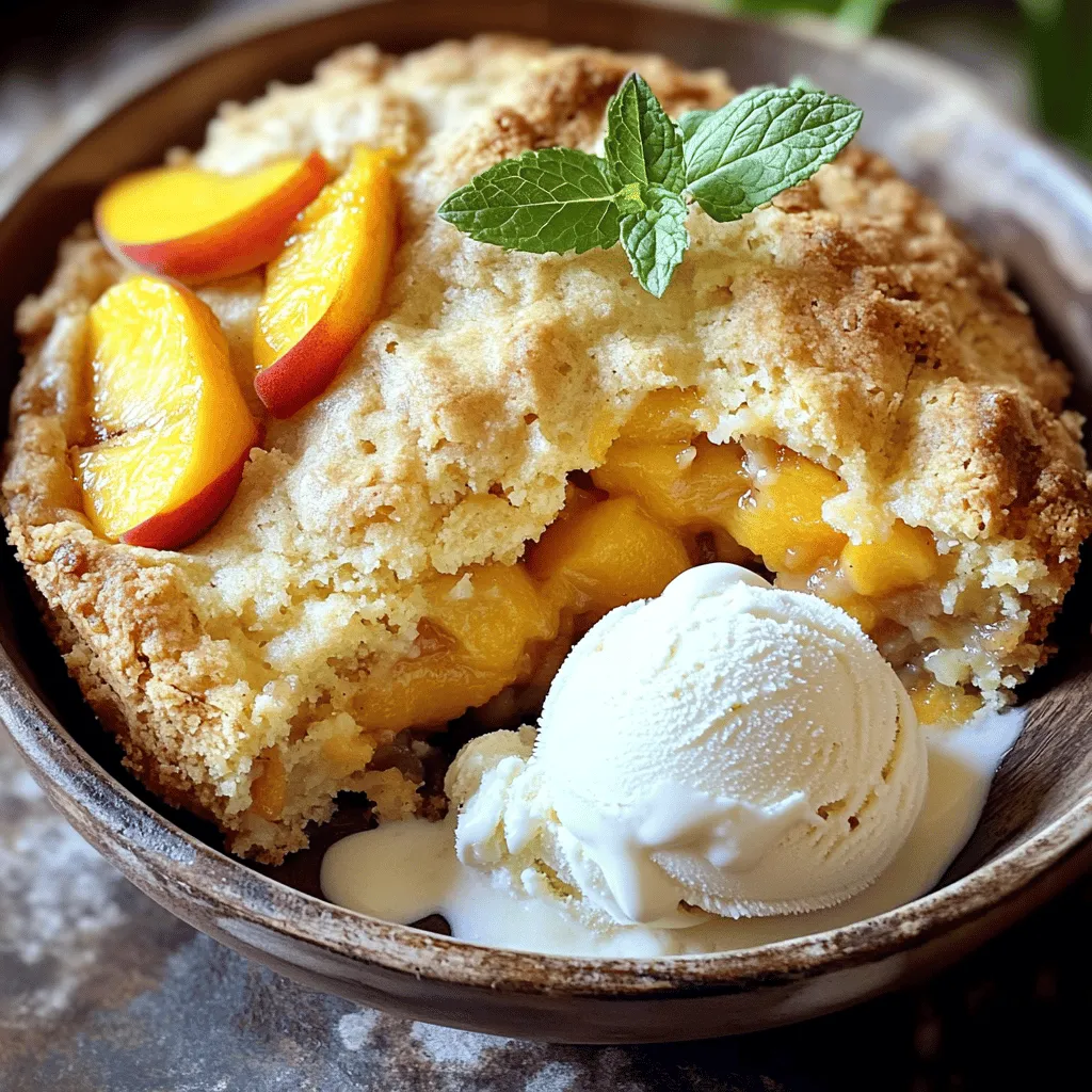 Peach Cobbler Dump Cake Easy and Delicious Dessert