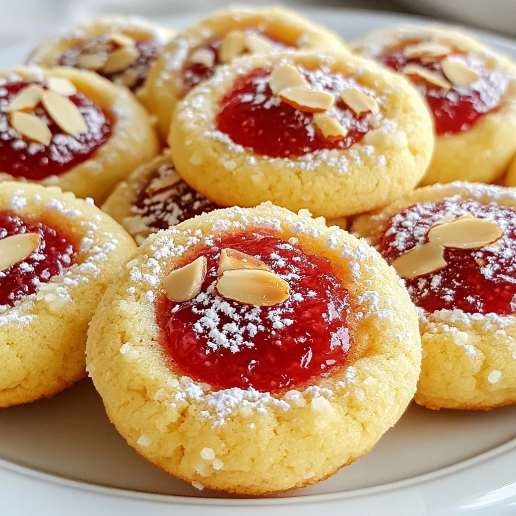 Raspberry Almond Thumbprint Cookies Delightful Treat