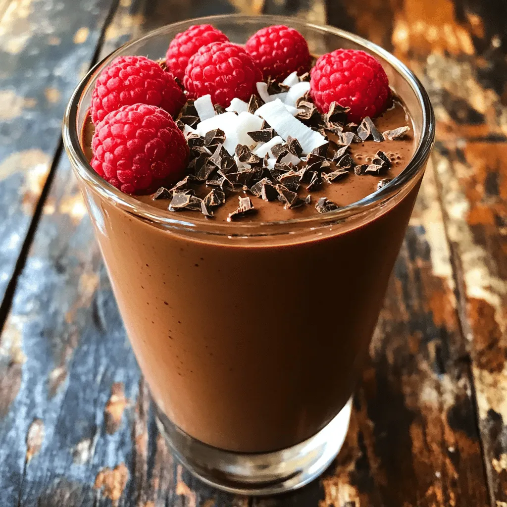 Chocolate Raspberry Smoothie Delightfully Creamy Drink