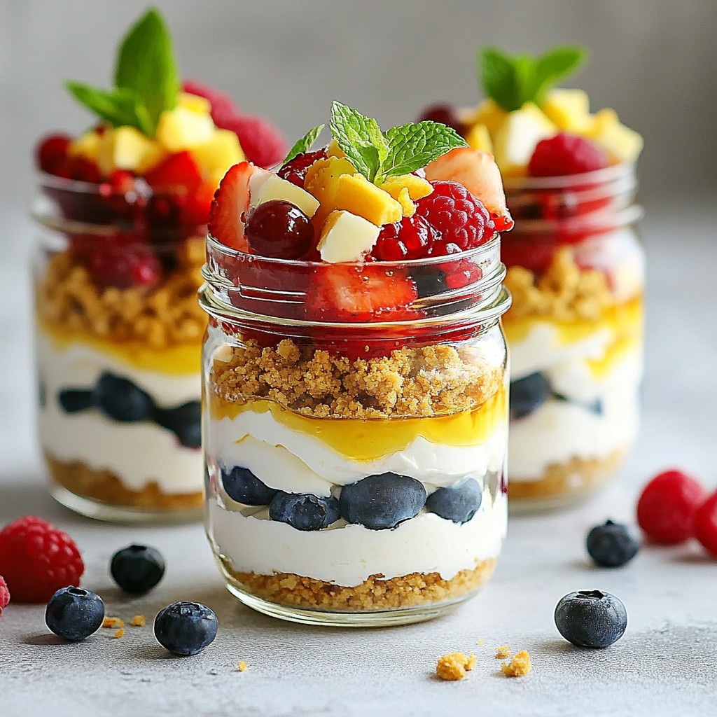 Berry Cheesecake Mason Jar Parfaits Delightful Treats