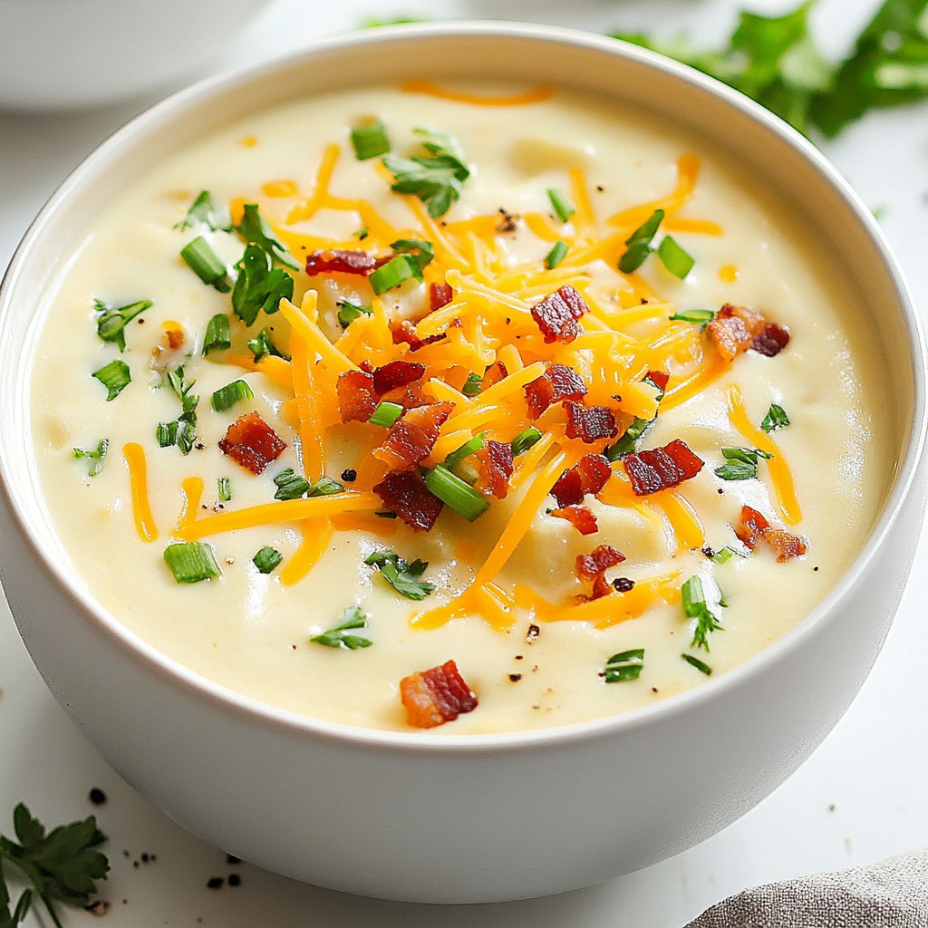 Creamy Loaded Potato Soup Hearty and Satisfying Dish