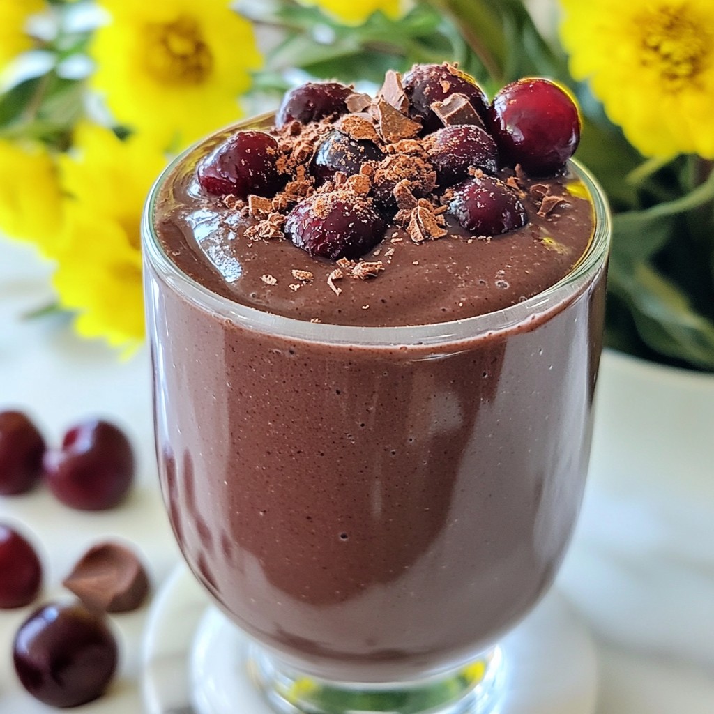 Cherry Chocolate Smoothie Energizing Morning Start