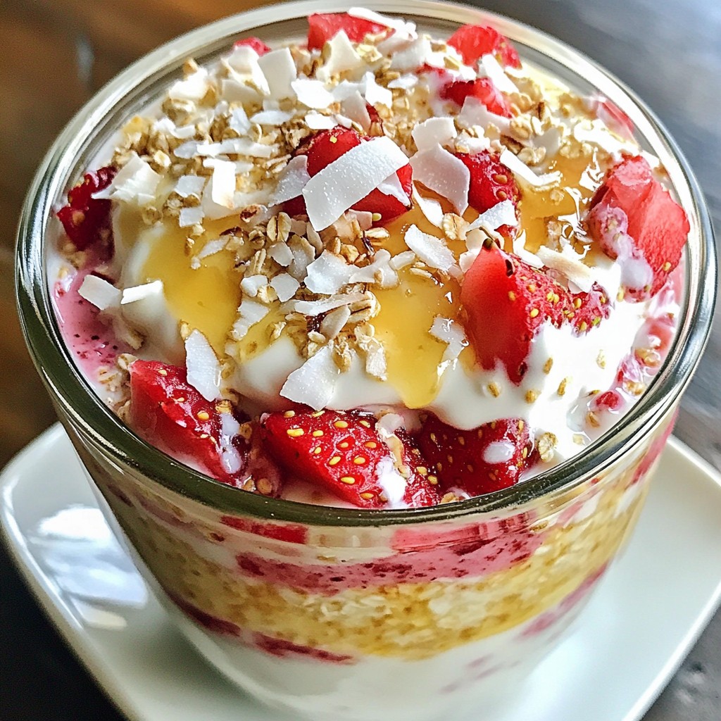 Strawberry Coconut Overnight Oats Tasty Breakfast Idea