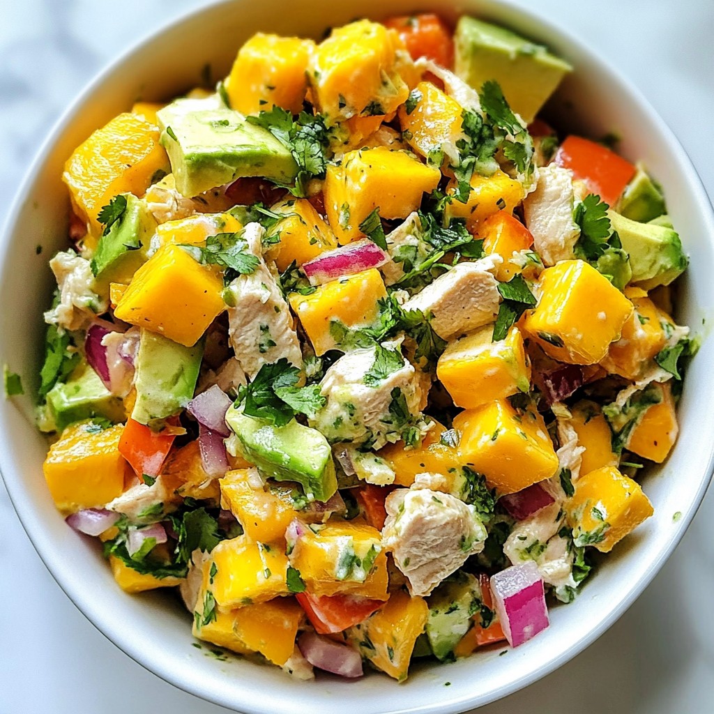 Mango Avocado Chicken Salad Fresh and Flavorful Dish