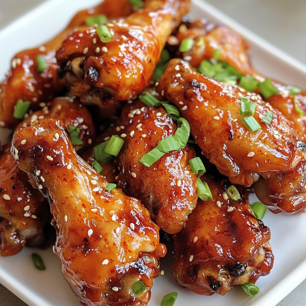 Spicy Korean BBQ Chicken Wings Flavorful and Crispy