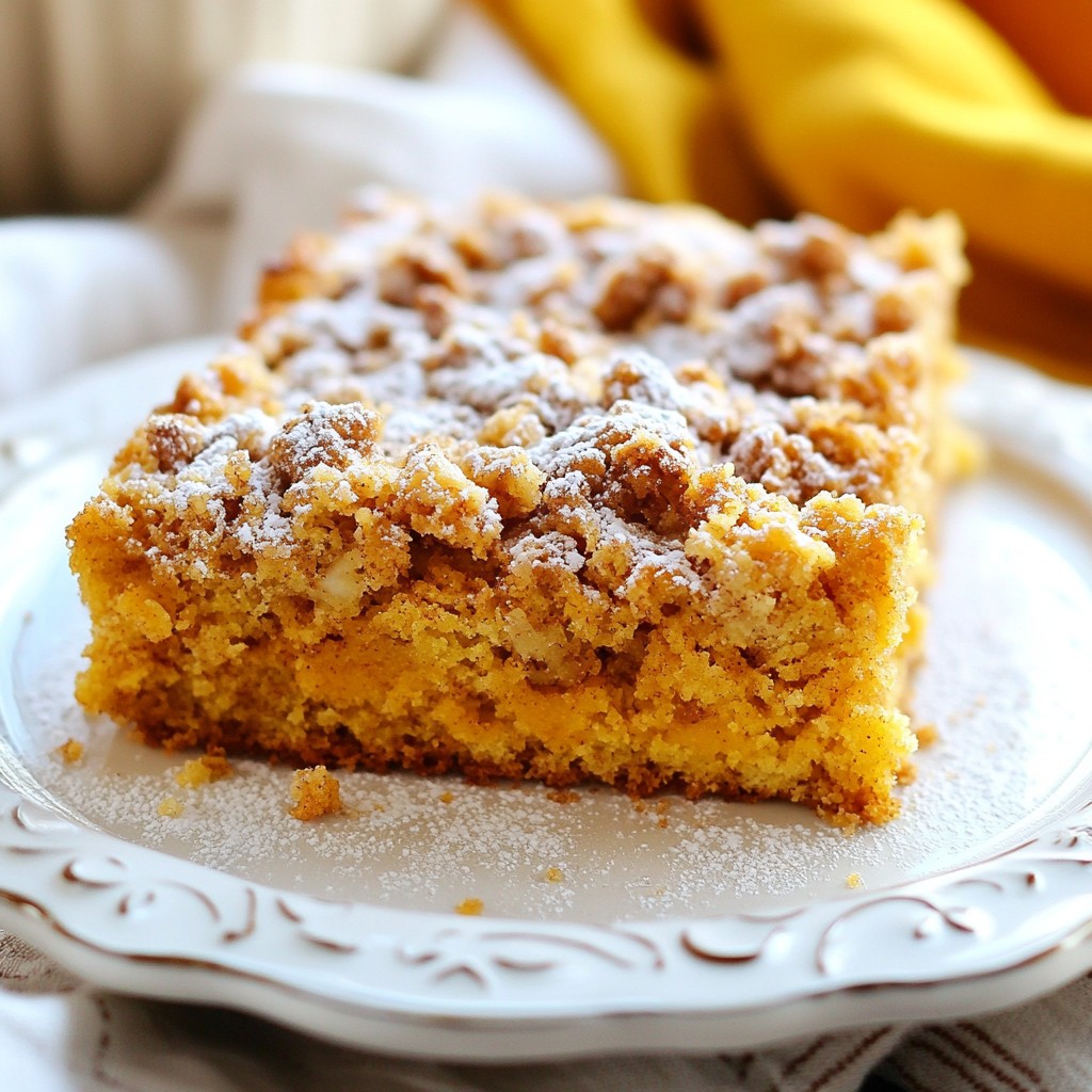 Pumpkin Spice Streusel Coffee Cake Irresistible Delight