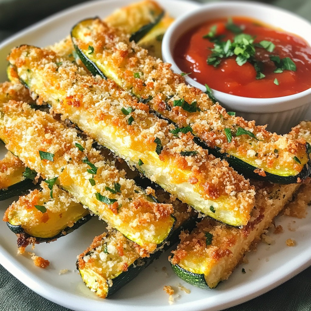 Garlic Parmesan Zucchini Fries Crispy and Simple Snack