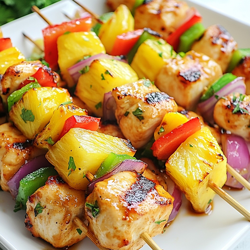 Grilled Pineapple Chicken Kabobs Flavorful Summer Meal