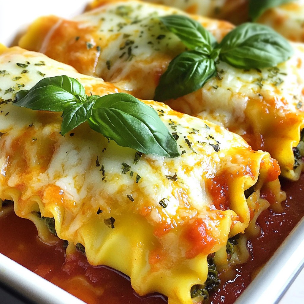 Cheesy Spinach Lasagna Rolls Flavorful Comfort Food