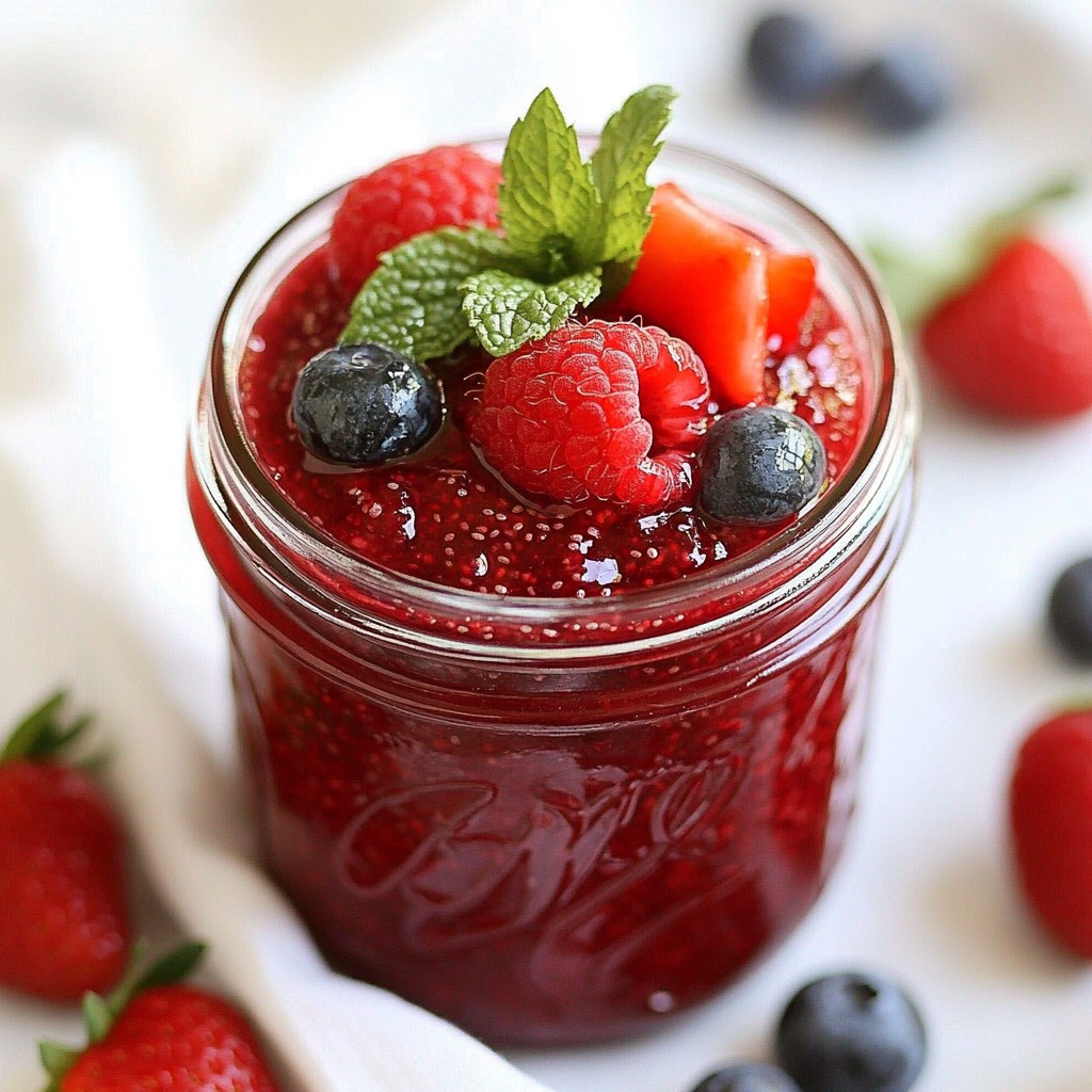 Mixed Berry Chia Jam Tasty and Healthy Spread