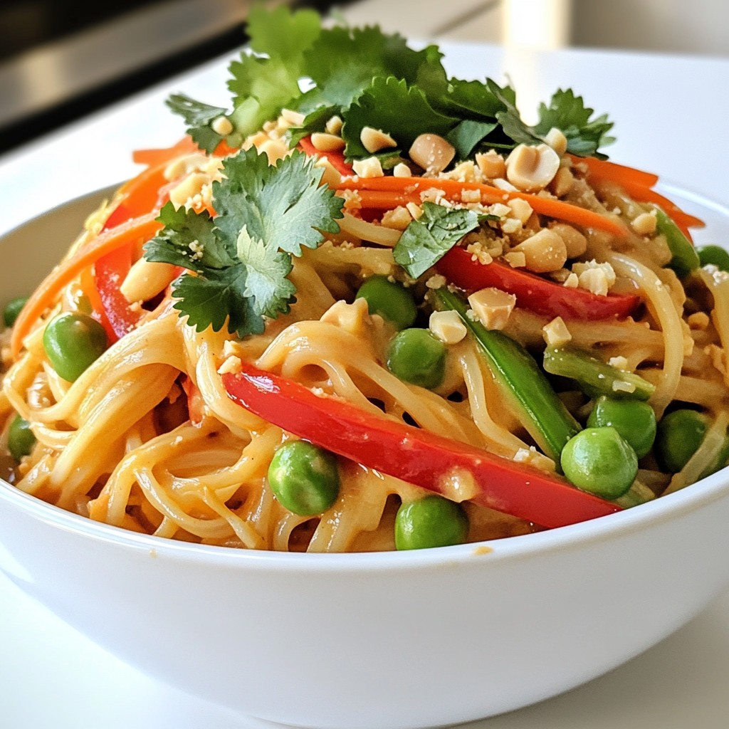 Spicy Thai Peanut Noodles Quick and Easy Recipe