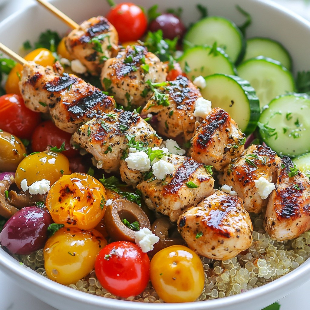Greek Chicken Souvlaki Bowls Flavorful and Fresh Meal